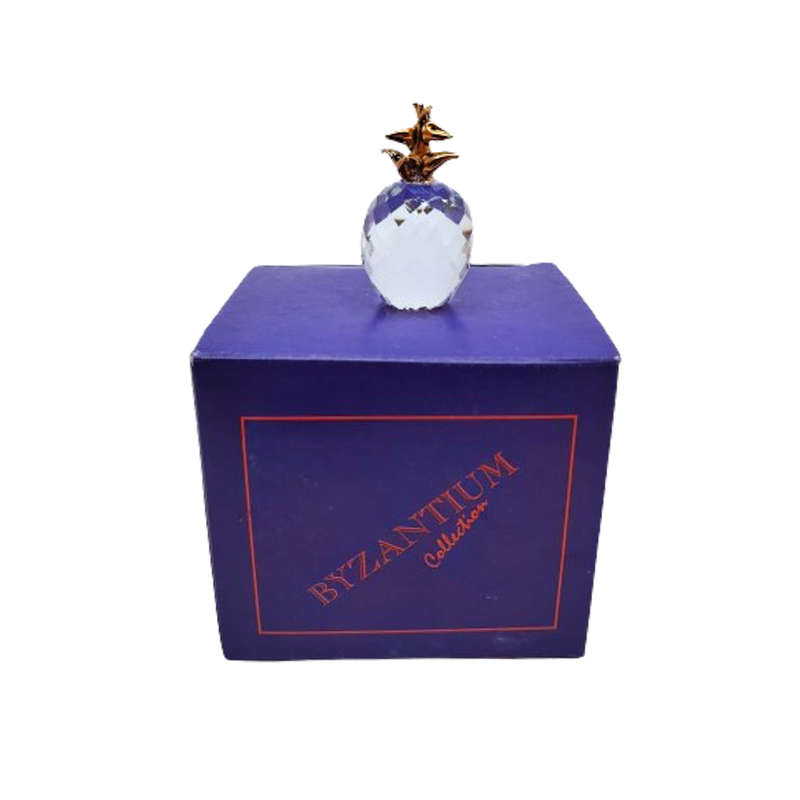 Byzantium Crystal Collection Stunning Cut Glass Crystal Pineapple