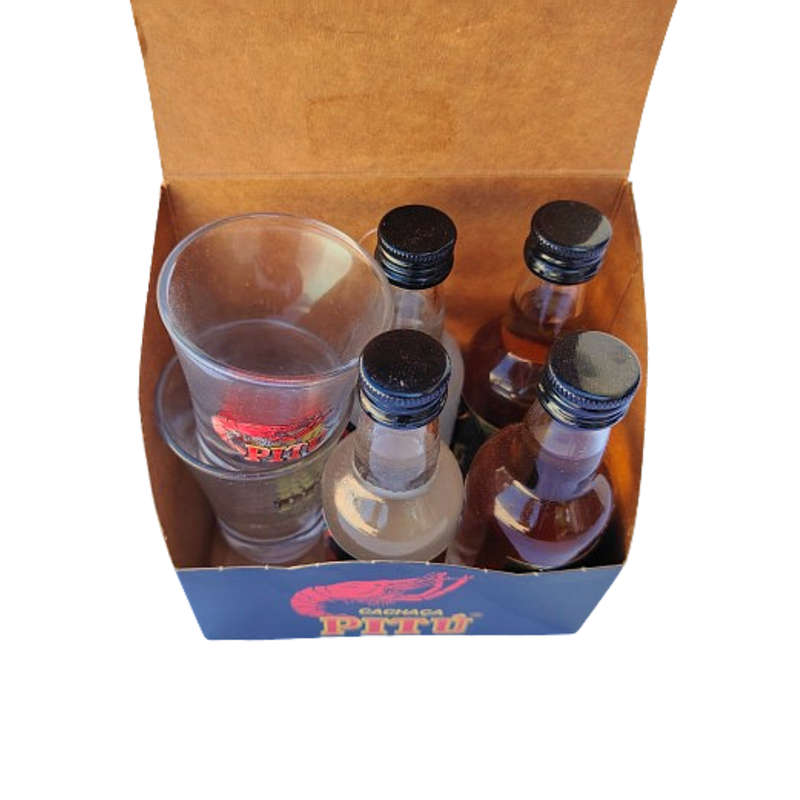 Kit of Caipirinha Classica Cachaca Pitu Rum Gift Box