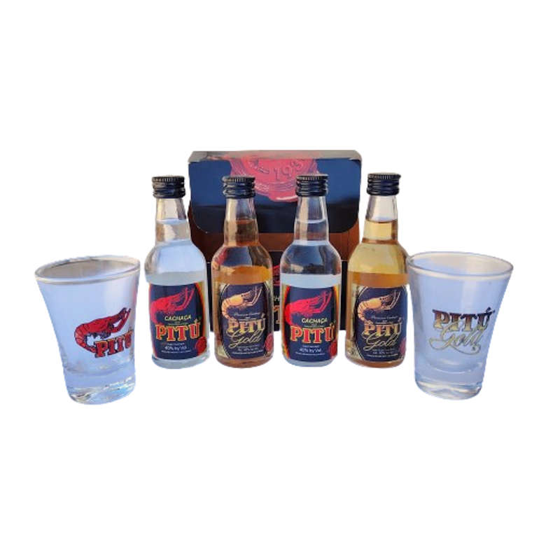 Kit of Caipirinha Classica Cachaca Pitu Rum Gift Box