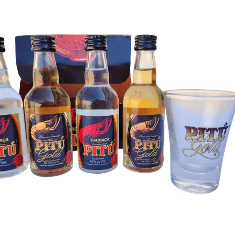 Kit of Caipirinha Classica Cachaca Pitu Rum Gift Box