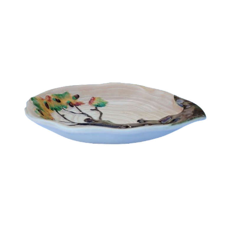 Sweet Carlton Ware Oak Tree Pattern Scalloped Dish