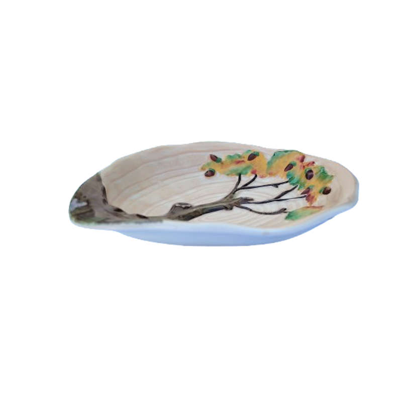 Sweet Carlton Ware Oak Tree Pattern Scalloped Dish