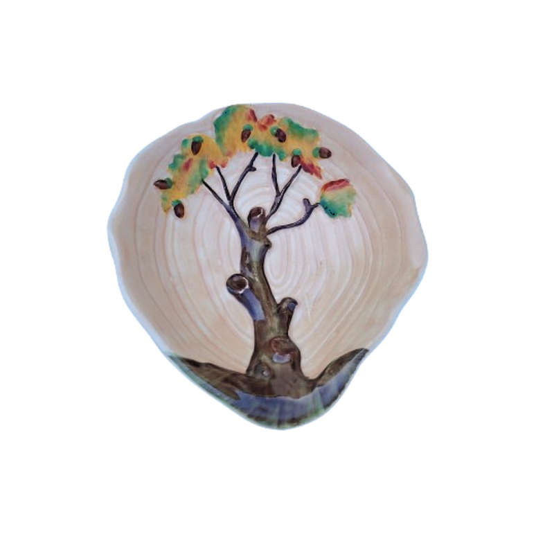 Sweet Carlton Ware Oak Tree Pattern Scalloped Dish