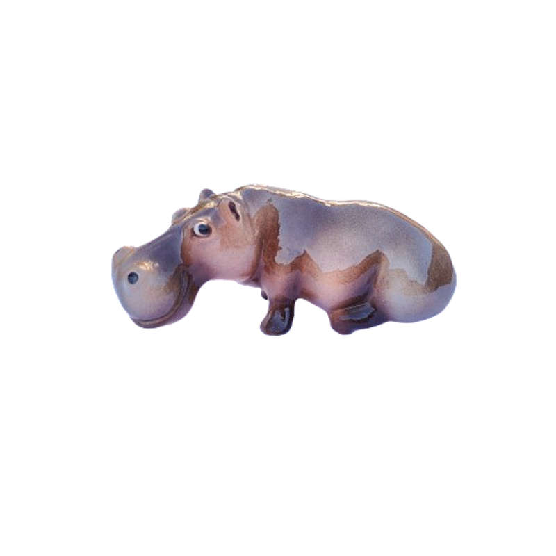 Cheval Pottery Hippopotamus Sitting Figurine