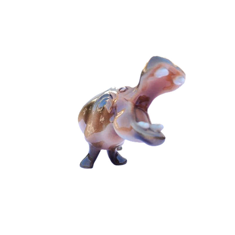 Cheval Pottery Hippopotamus Standing Figurine
