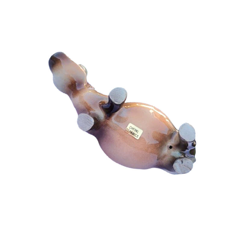 Cheval Pottery Hippopotamus Standing Figurine