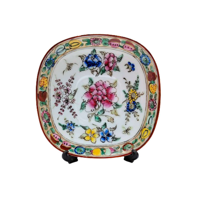 Chinese Hand painted Duo Demitasse cup and saucer
