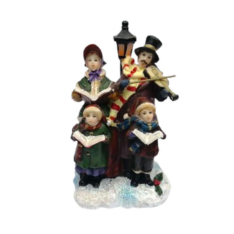 Christmas Decoration of Four Caroling Figurine