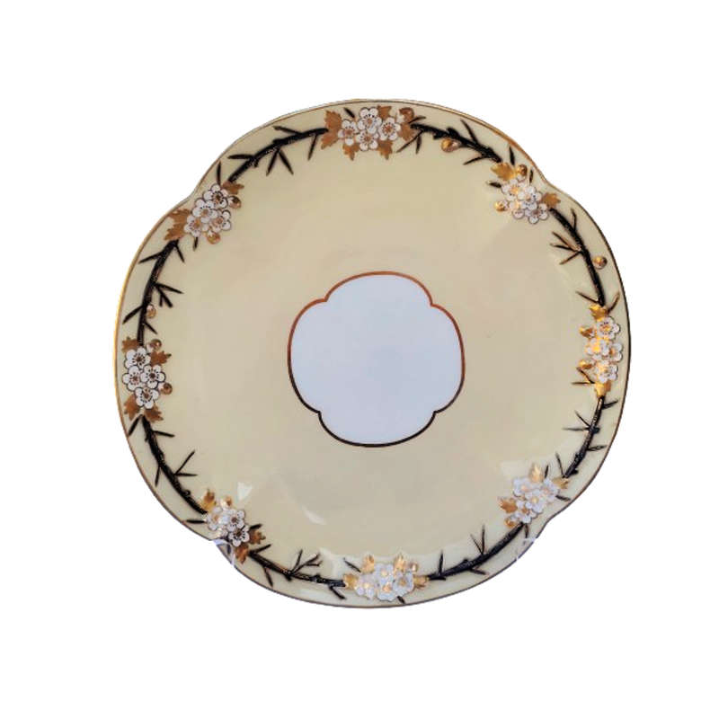 Antique Coalport Raised Design and Scalloped Edges Tea Set