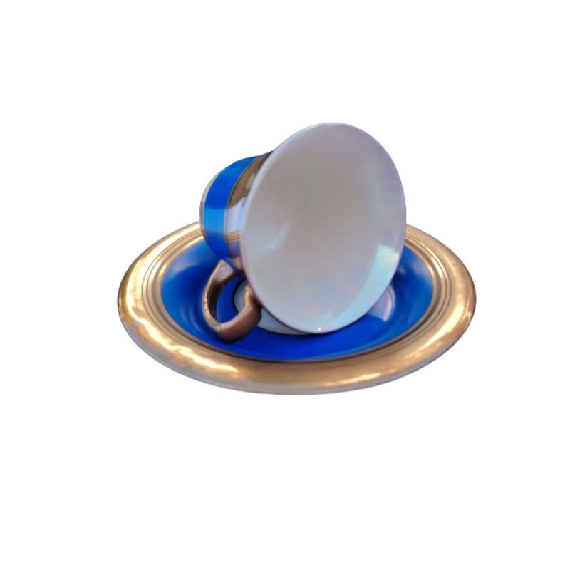 Crown Devon Fine Bone China Blue Gold and Pearl Duo