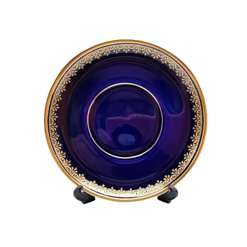 Royal Crown Derby Navy and Gold Demitasse Cup and saucer
