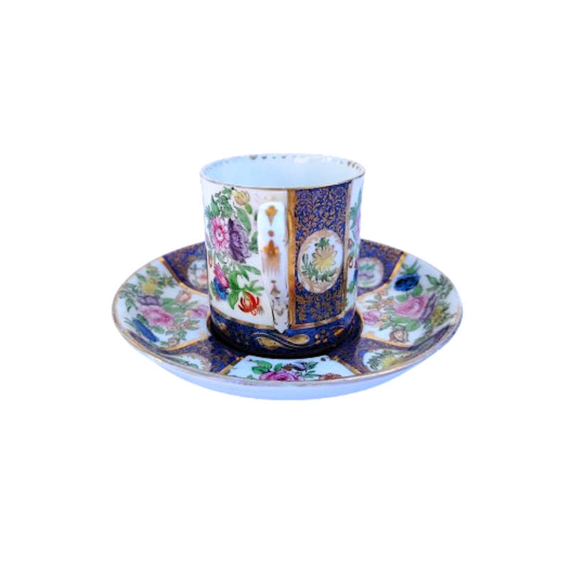 Crown Staffordshire Antique Navy and Gold Duo no 5767