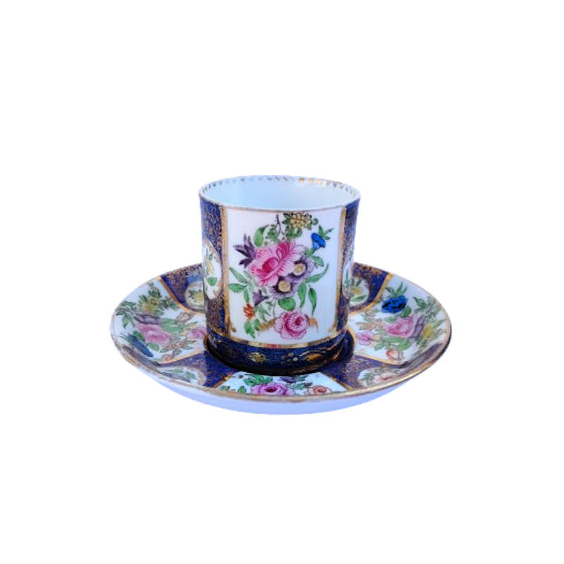 Crown Staffordshire Antique Navy and Gold Duo no 5767