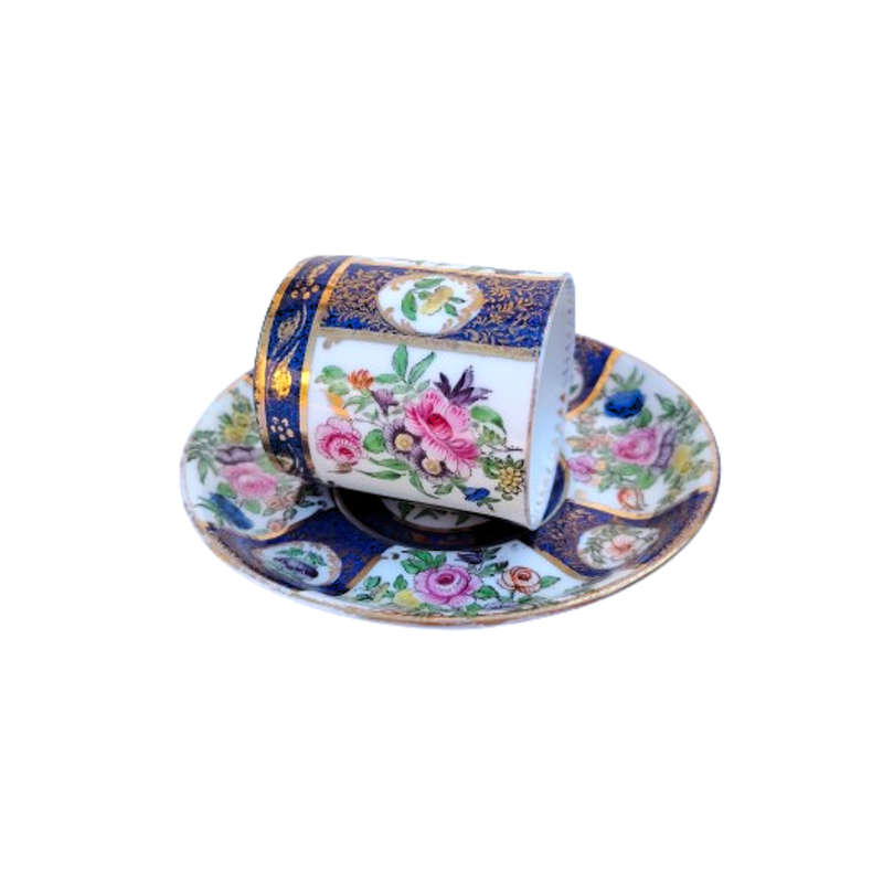 Crown Staffordshire Antique Navy and Gold Duo no 5767