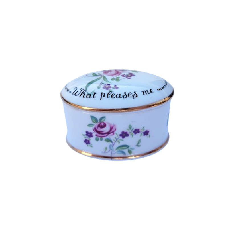 Crown Staffordshire Lidded Oval Trinket Box