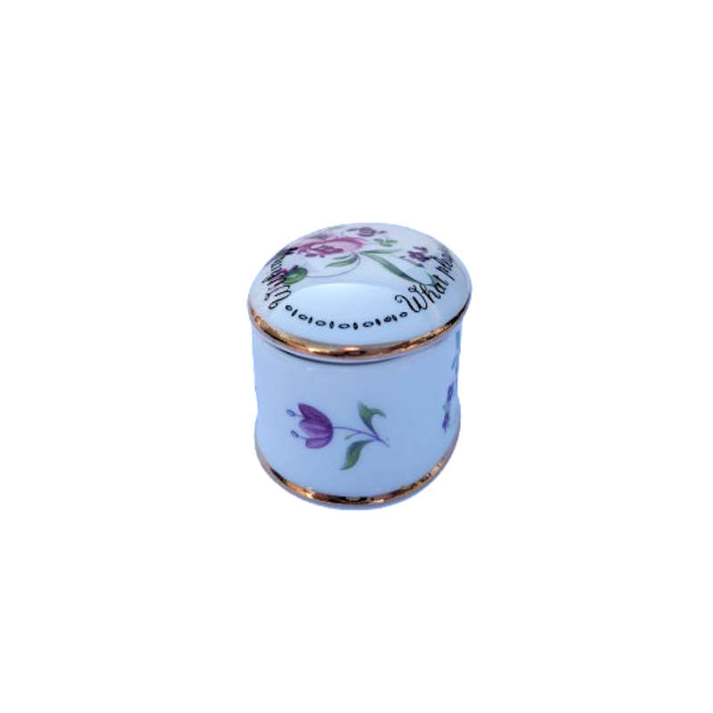 Crown Staffordshire Lidded Oval Trinket Box