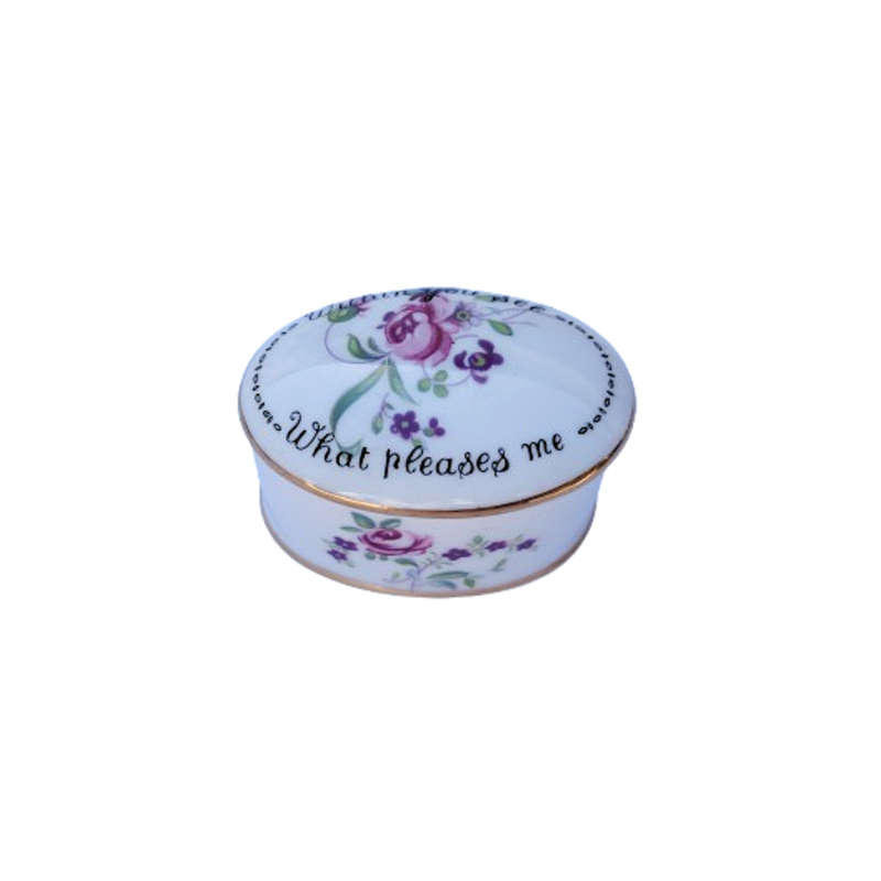 Crown Staffordshire Lidded Oval Trinket Box