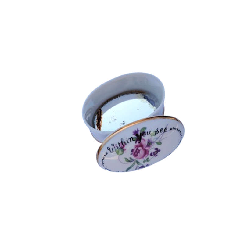 Crown Staffordshire Lidded Oval Trinket Box
