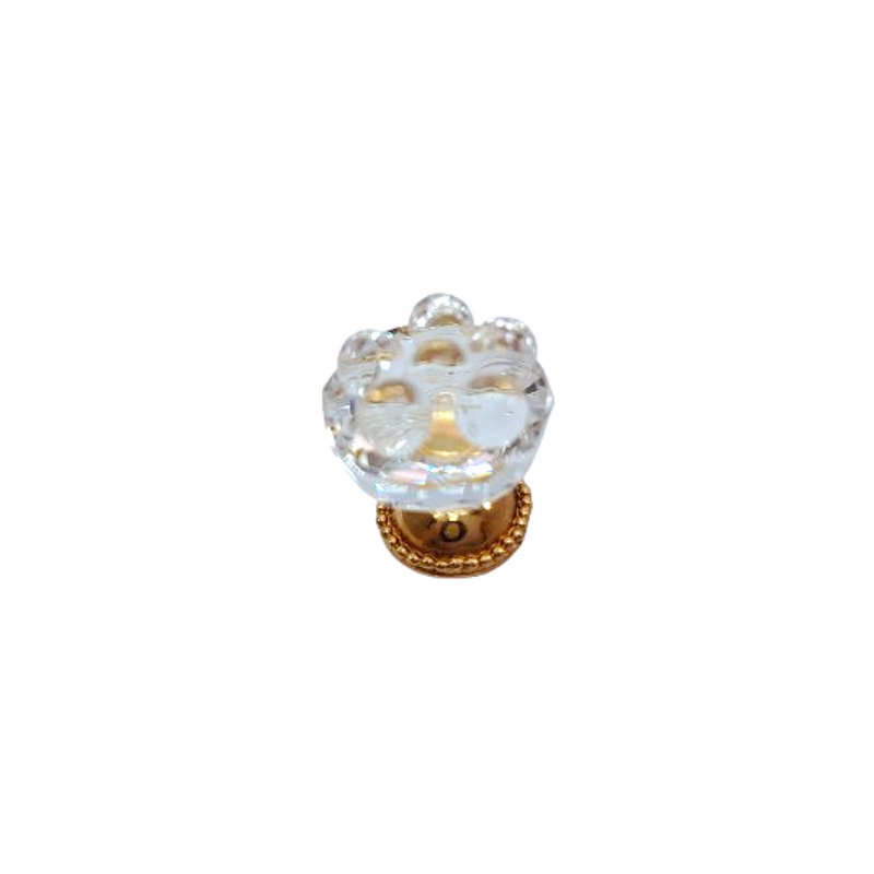 Byzantium Bowl of Crystal Fruit with a Gold Stem