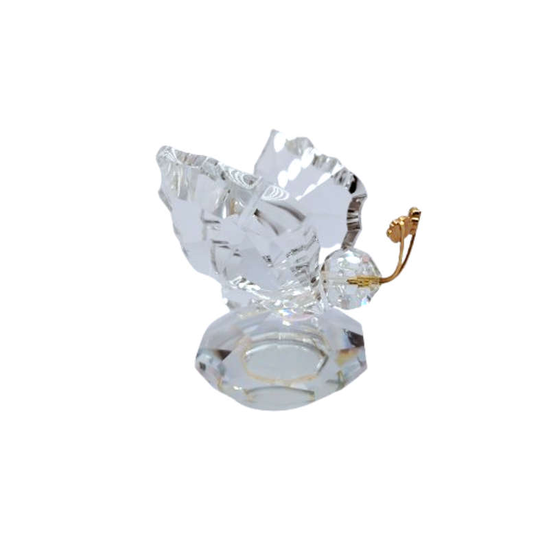 Byzantium Crystal Large Butterfly with Gold Feelers