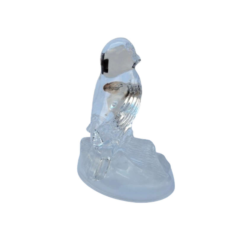 France Cristal DÁrques Lead Crystal Embossed Owl Paperweight