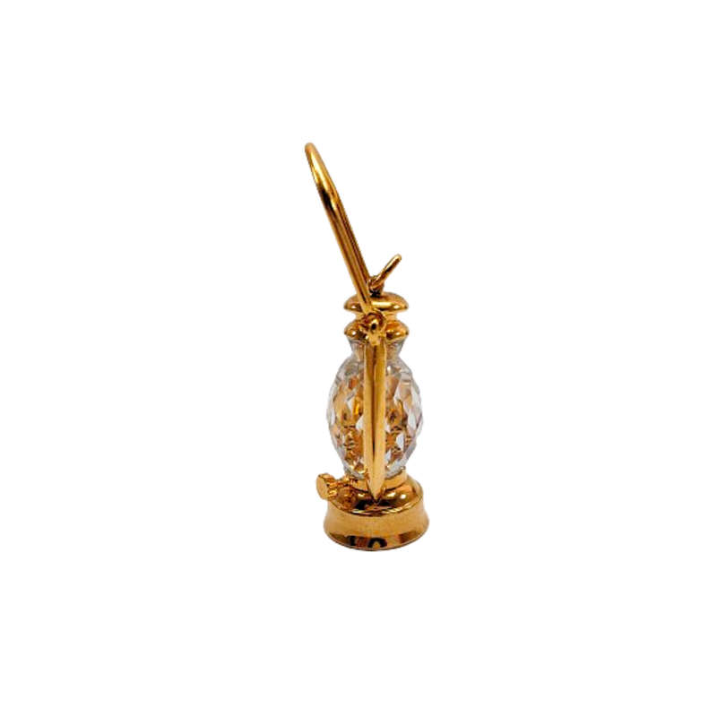 Stunning Crystal and Gold Glass Oil Lamp