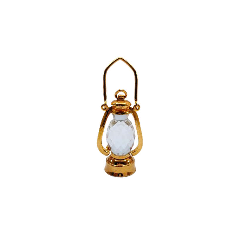 Stunning Crystal and Gold Glass Oil Lamp