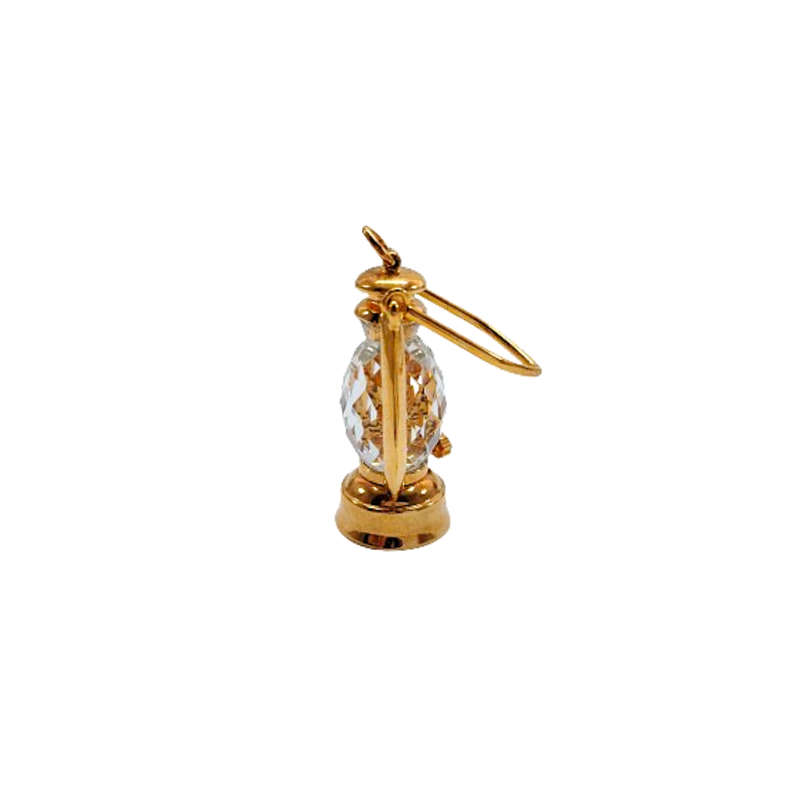 Stunning Crystal and Gold Glass Oil Lamp