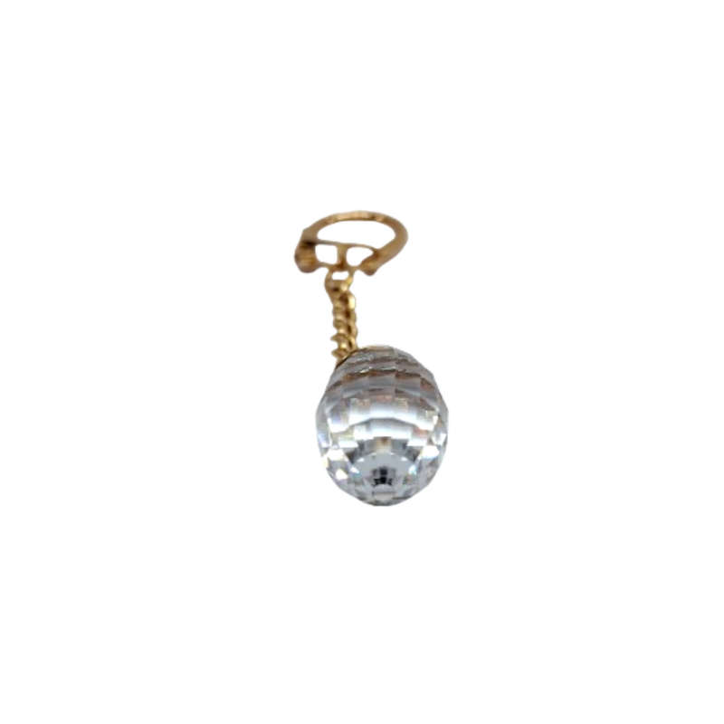 Crystal and Gold Key Ring and Chain