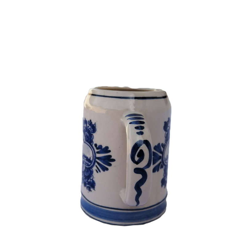 Delft Holland Blue and White Sailboat and Windmill Mug