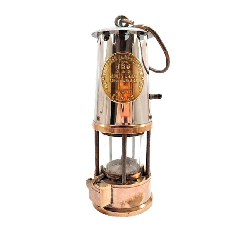 Vintage Eccles Type GRS M & Q Miner's Safety Lamp The Protector Lamp & Lighting Co Ltd
