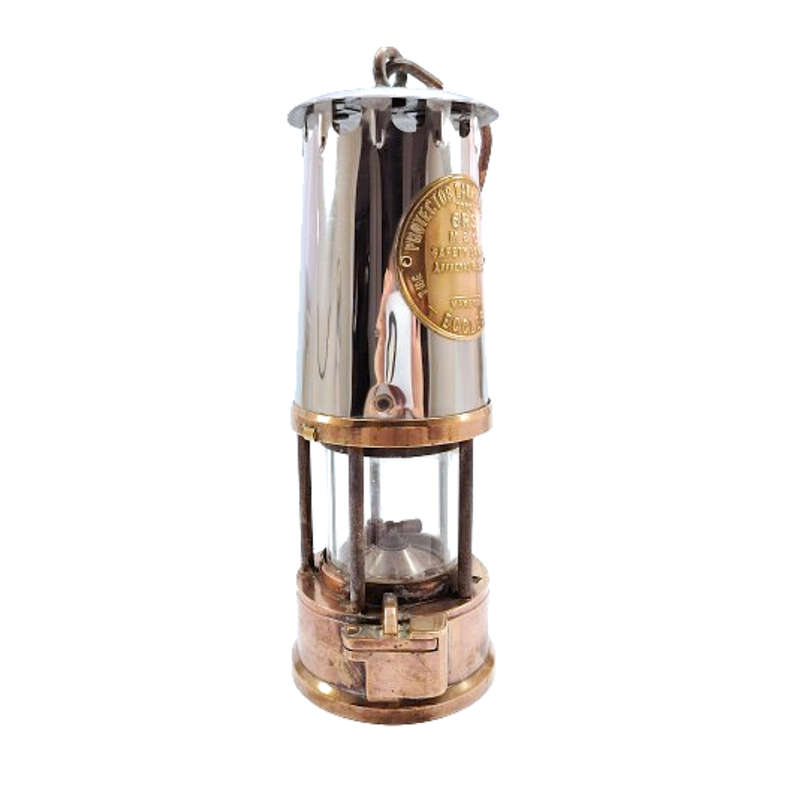 Vintage Eccles Type GRS M & Q Miner's Safety Lamp The Protector Lamp & Lighting Co Ltd