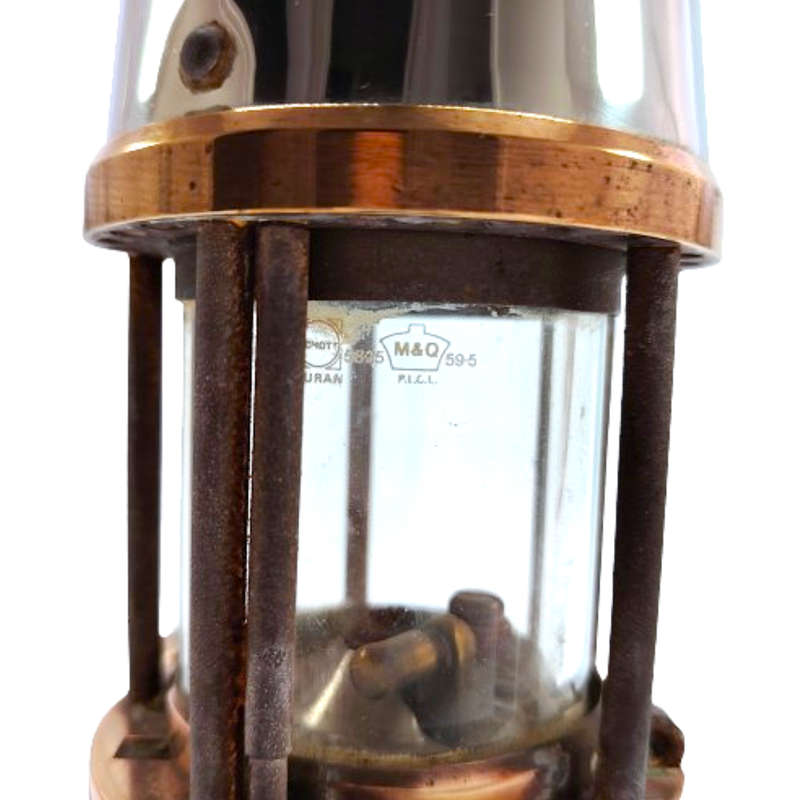 Vintage Eccles Type GRS M & Q Miner's Safety Lamp The Protector Lamp & Lighting Co Ltd