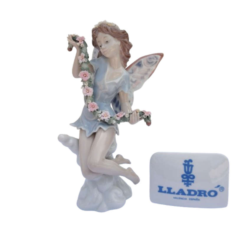 Lladro Figurine Fairy Garland Flowers #5861
