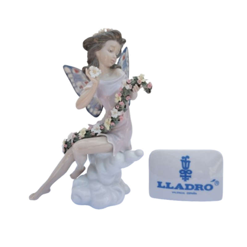 Lladro Figurine Fairy Garland Flowers #5860