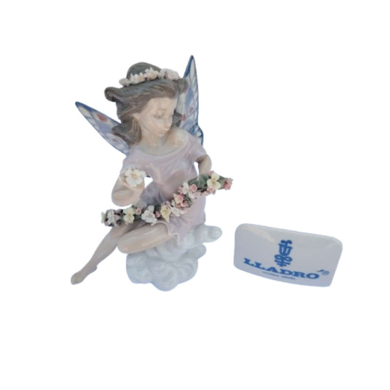 Lladro Figurine Fairy Garland Flowers #5860