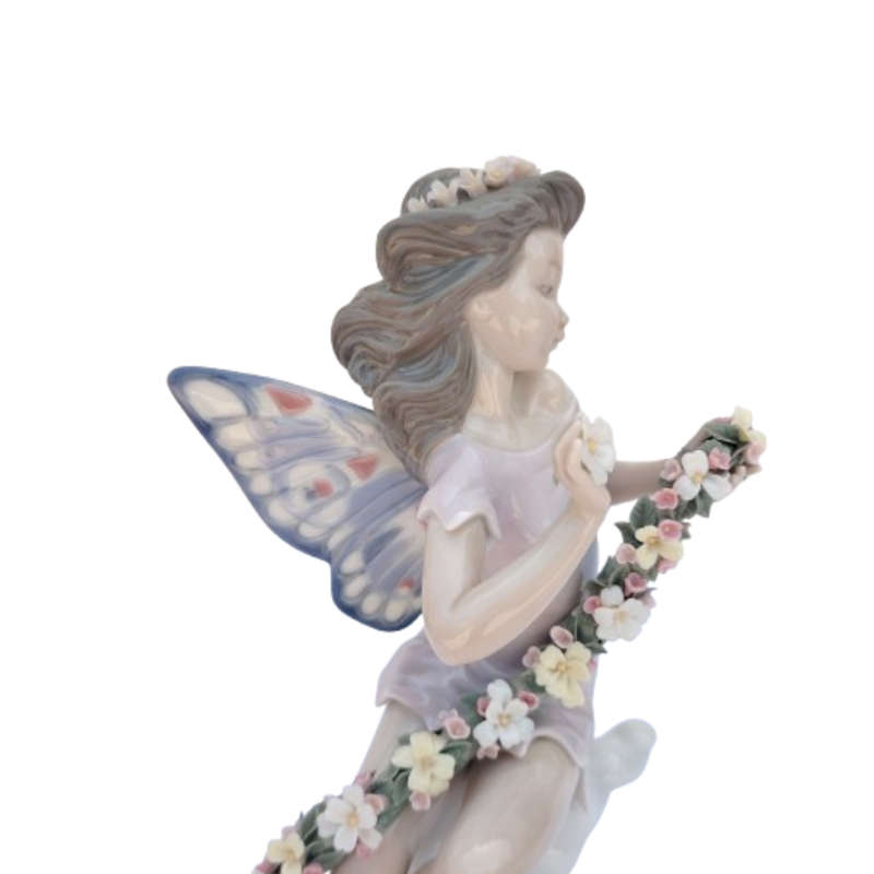 Lladro Figurine Fairy Garland Flowers #5860