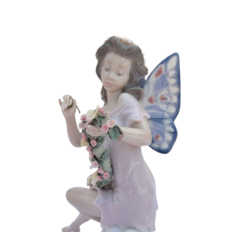 Lladro Figurine Fairy Garland Flowers #5860