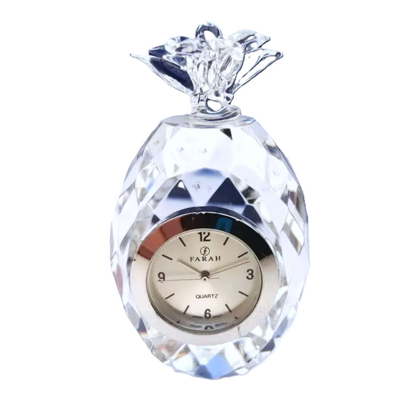 Farah Crystal Quartz Miniature Pineapple Clock