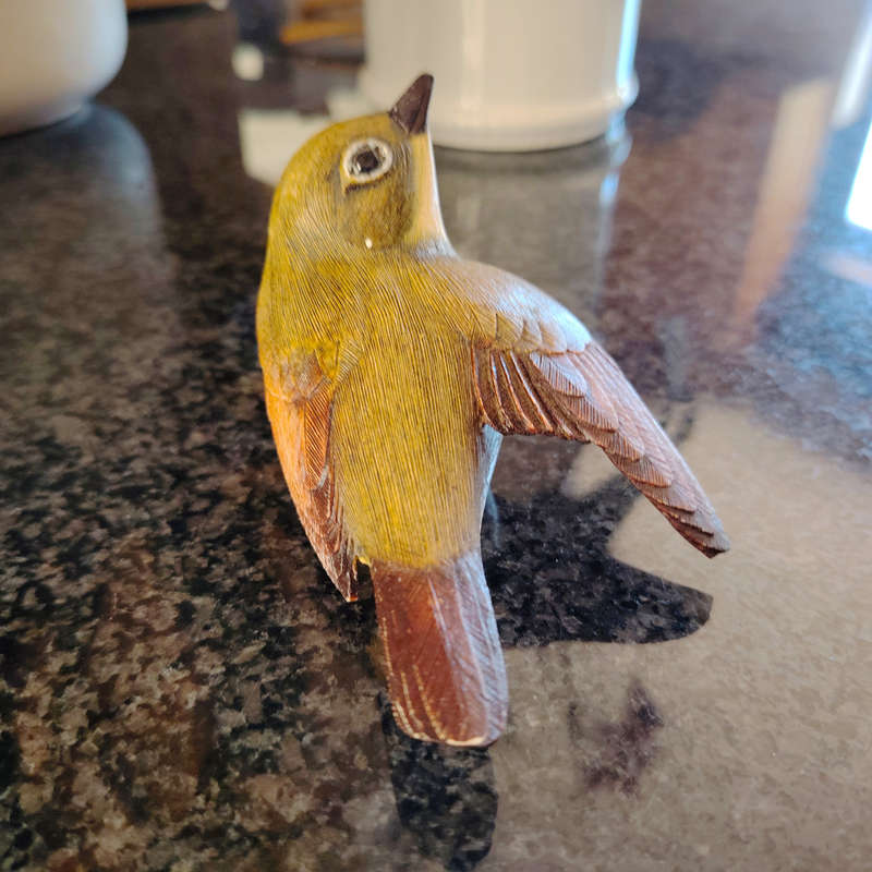 Feathers of Knysna Friends hand painted Common Yellowthroat