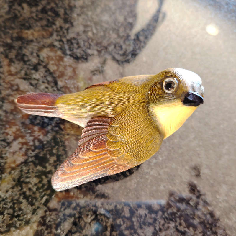 Feathers of Knysna Friends hand painted Common Yellowthroat