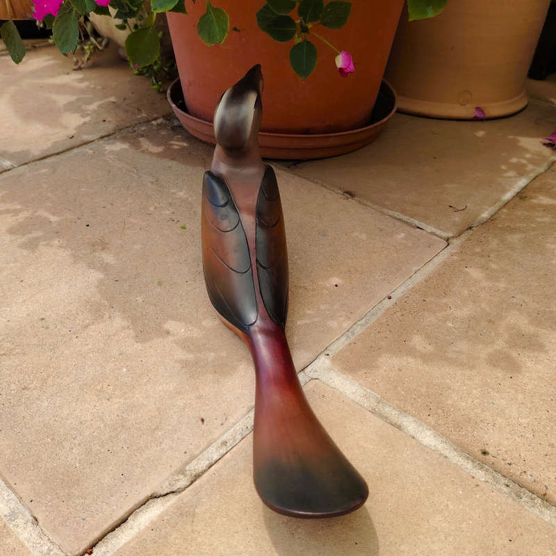 Feathers of Knysna carved and hand painted Female Grey Hornbill Ltd Bird