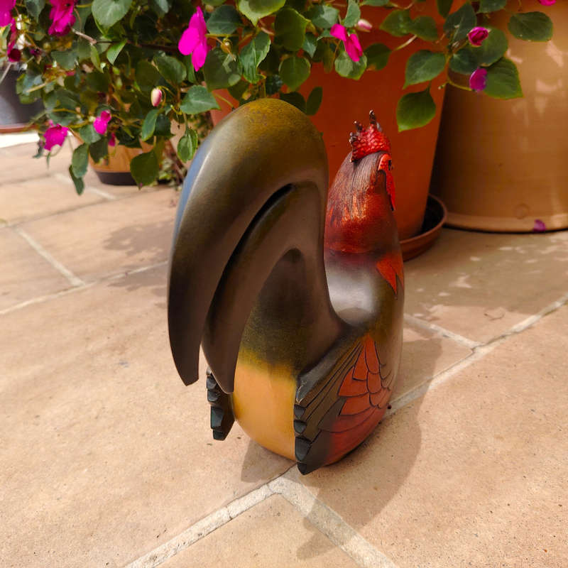 Feathers of Knysna carved and hand painted Male Rooster Ltd Bird