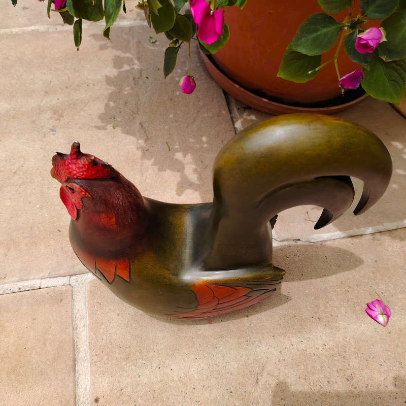 Feathers of Knysna carved and hand painted Male Rooster Ltd Bird
