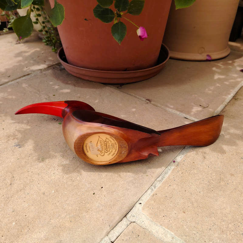 Feathers of Knysna carved and hand painted Male Hornbill Ltd Bird