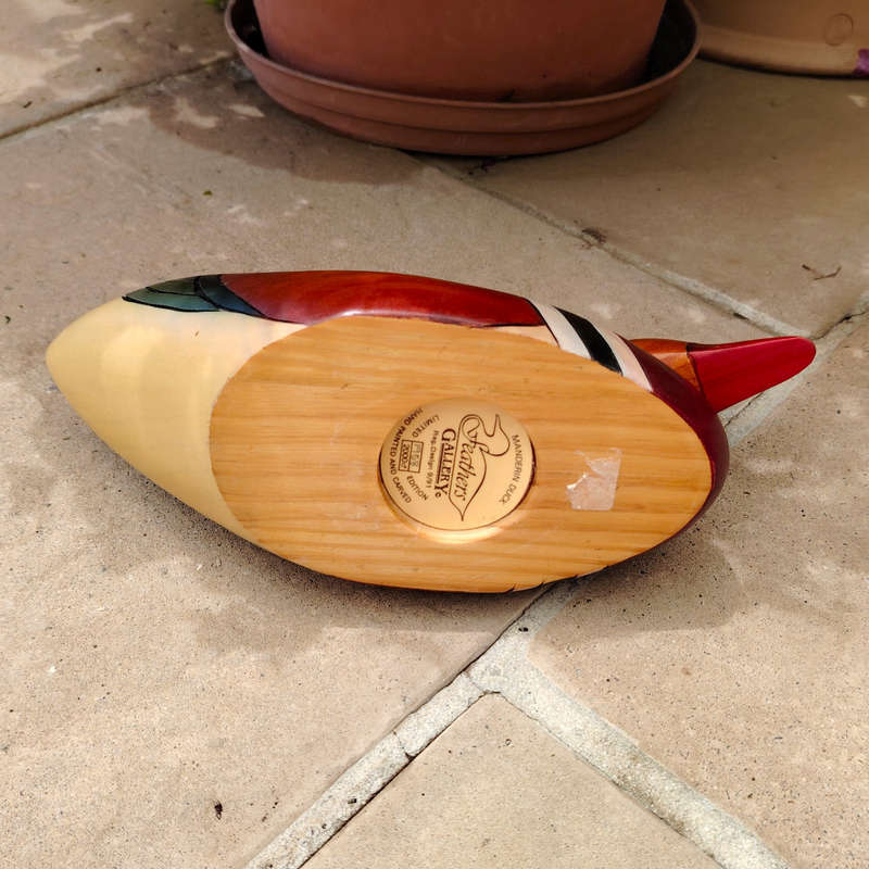 Feathers of Knysna carved and hand painted Female Mandarin Duck Ltd Bird