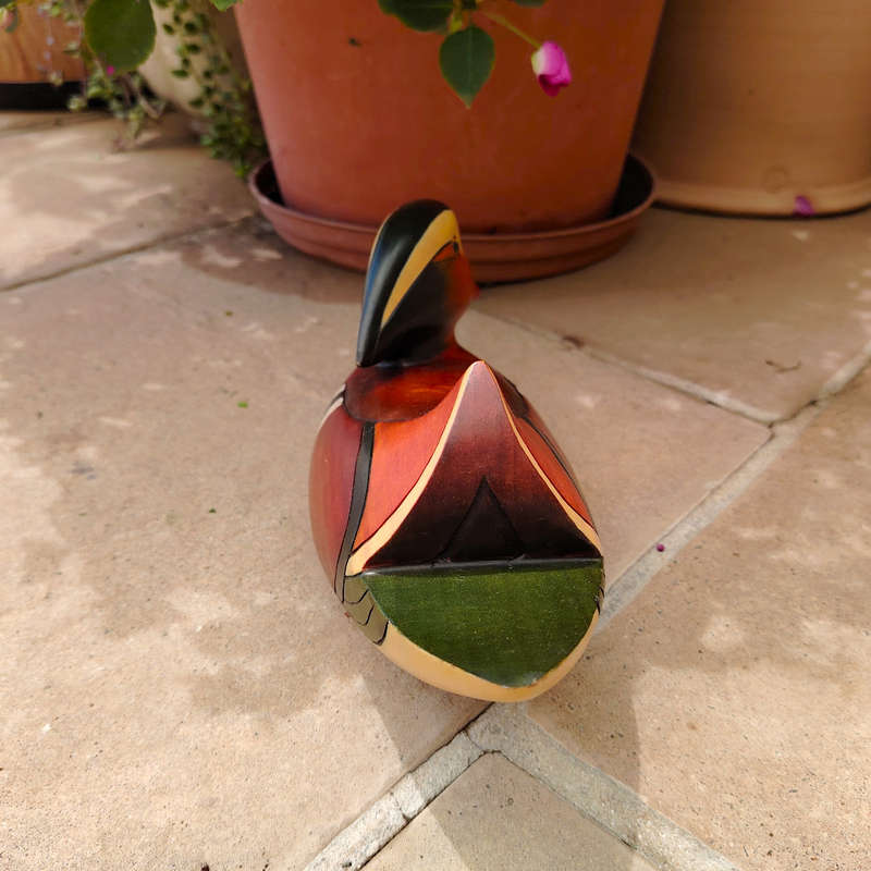 Feathers of Knysna carved and hand painted Female Mandarin Duck Ltd Bird