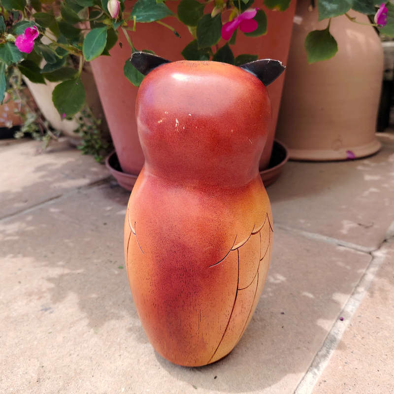 Feathers of Knysna carved and hand painted Male Owl Ltd Bird