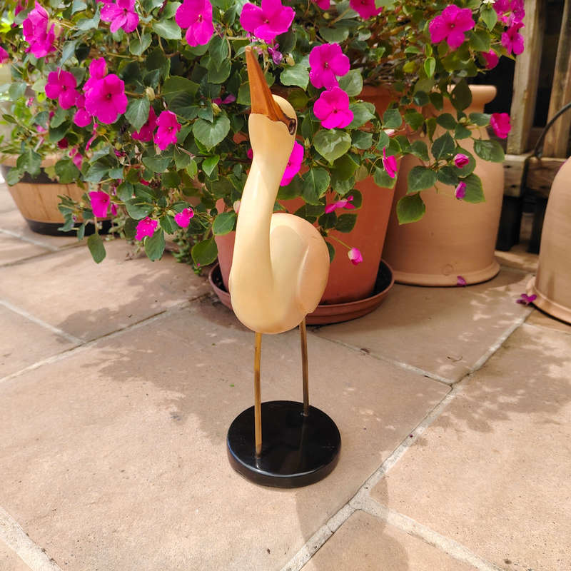 Feathers of Knysna carved and hand painted Cattle Egret Ltd Bird