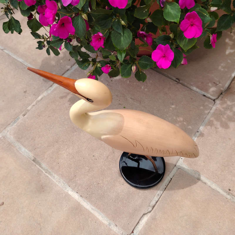 Feathers of Knysna carved and hand painted Cattle Egret Ltd Bird